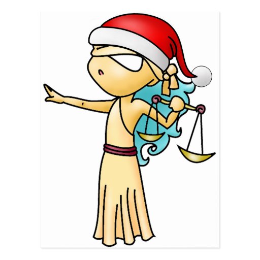 Waage-Weihnachten Postkarte