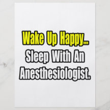 Wachen Sie glücklichen… Schlaf mit Anästhesiologen Flyer