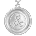 Wachs-Siegel-Monogramm - Silber - altes Englisch A Amuletten