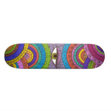 Wachsame Augen-Mandala-Magie Sk8board Bedrucktes Skateboard