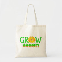 Wachsen Sie grüne Taschen