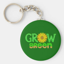 Wachsen Sie grünes Keychain Schlüsselanhänger