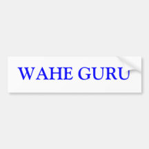WAHE GURU AUTOAUFKLEBER