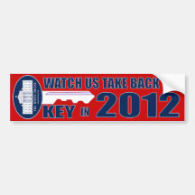 Wahl 2012 - nehmen Sie den Schlüssel zurück Autosticker