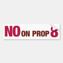 Wählen Sie nein auf Kalifornien-Vorschlag 8 Autosticker