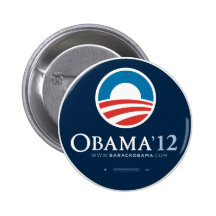 Wählen Sie Präsidenten Barack Obama 2012 wieder Button