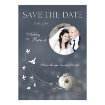 Wahren Märchen addieren Ihre Foto-Hochzeit Individuelle Einladung