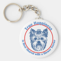 Wahres Glück mit einem Biewer Terrier Schlüsselanhänger