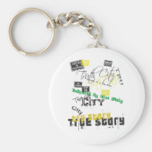 Wahrheits-Stadt @zazzle Blaupause cover.ai Schlüsselanhänger