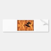 Wakeboard Feuer Auto Sticker