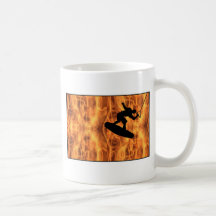 Wakeboard Feuer Kaffee Tassen
