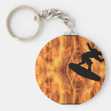 Wakeboard Feuer Schlüsselanhänger
