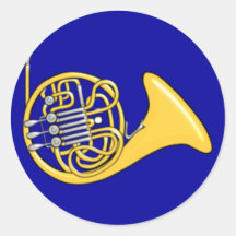 Waldhorn french horn runder sticker