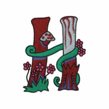 Waldmonogramm gesticktes Hemd des Buchstabe-H