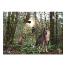 Waldtier-Einladungs-Karten