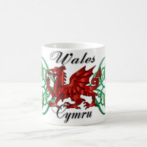Wales, Cymru, Waliser-Becher mit Drachen u. Narzis Kaffeehaferl
