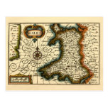 Wales - historische Karte des 17. Jahrhundertsvon  Postkarten