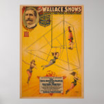 Wallace zeigt dreifaches rotierendes Trapeze-Plaka