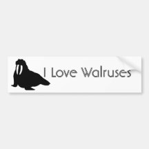 Walross-Liebe Auto Aufkleber