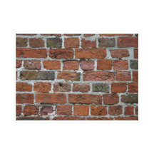 Wand-Backsteinmauer-Ziegelsteinrot Leinwand Drucke