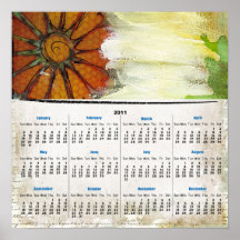 Wandkalender-Plakat der Blumen-2011