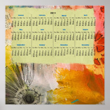 Wandkalender-Plakat der Blumen-2011