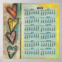 Wandkalender-Plakat der Herz-2011