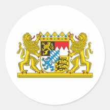 Wappen Bayern-offiziellen Deutschland-Symbols Runder Sticker