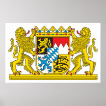 Wappen Bayern-offiziellen Deutschland-Symbols Plakat