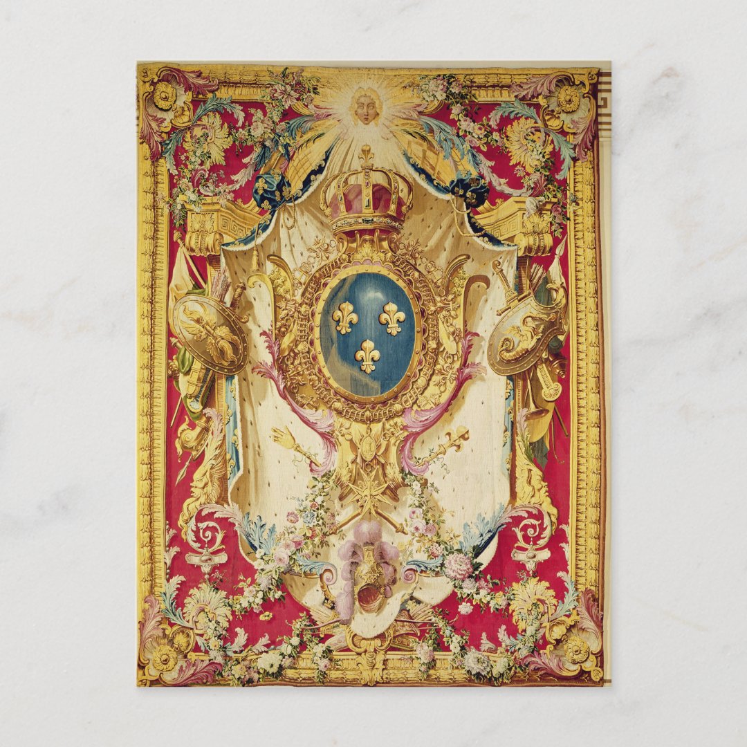 Wappen der französischen Königlichen Familie Postkarte Zazzle de