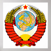 Wappen der sowjetischen sozialistischen Republik Poster