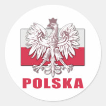 Wappen Polens Polska Runder Sticker
