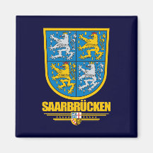 Wappen Saarbrückens Kreis Kühlschrankmagnet