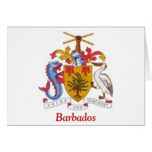 Wappen von Barbados Grußkarte