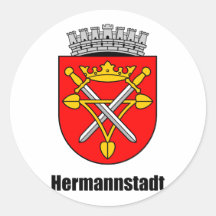 Wappen von Hermannstadt Runde Sticker