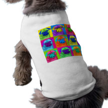 Warhol inspirierte Mops-Haustier-Kleidung Hund T-shirts