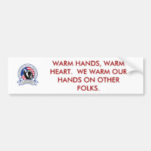 WARME HÄNDE, WARMES HERZ.  WIR WÄRMEN UNSERE HAND… AUTOSTICKER