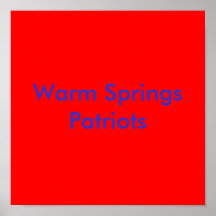 Warmes SpringsPatriots Poster