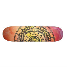 Warmes Sun-Mandala-Skateboard durch Megaflora Individuelle Decks
