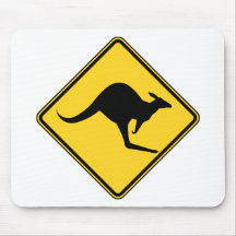 warnende Gefahr des Kängurus an Australien-Tag Mousepads