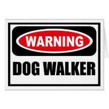 Warnende HUNDEwanderer Gruß-Karte
