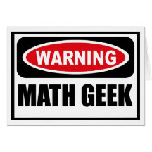 Warnende MATHE-AUSSENSEITER Gruß-Karte