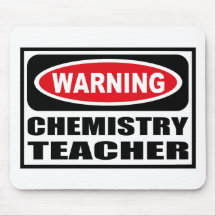 Warnender CHEMIE-LEHRER Mousepad