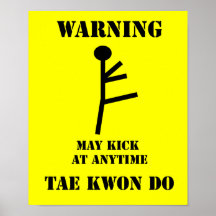 Warnender Plakat-Druck Taekwondos
