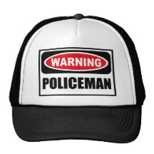 Warnender POLIZIST Hut Netz Caps