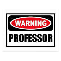 Warnender PROFESSOR Postkarte