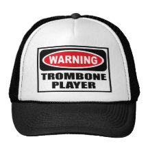 Warnender TROMBONE-SPIELER Hut Retromützen