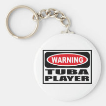 Warnender TUBA-SPIELER Schlüsselkette Schlüsselbänder