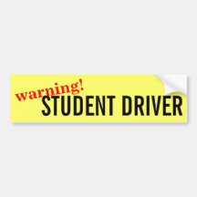 Warnender Vorsicht-Studenten-Fahrer-Autoaufkleber