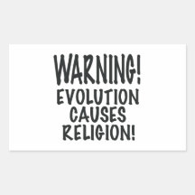 WARNING! EVOLUTION VERURSACHT RELIGION, Geschenke Sticker